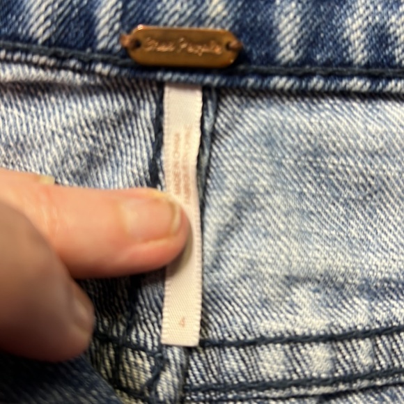 Free People Step Up Frayed Denim Skirt - Picture 5 of 5